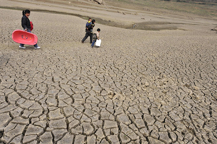 Year in Climate: Drought in South East Asia and China in Kaiyang county, Guizhou province,