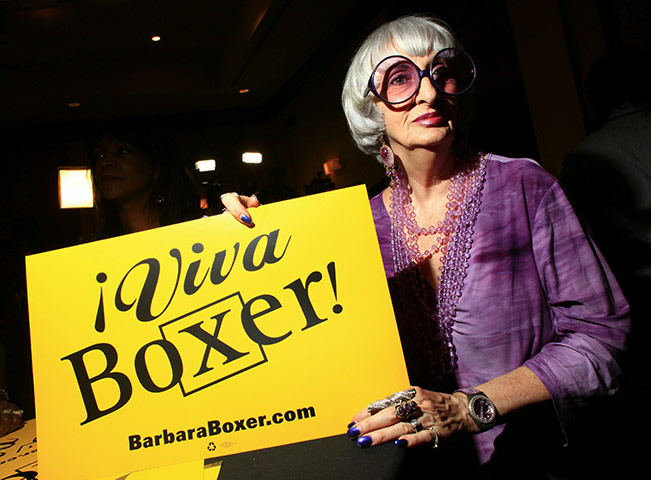 Midterm Election night : Barbara Boxer Attends Democratic Party Election Night Gathering