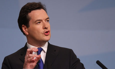 George Osborne speaking at the Conservative conference