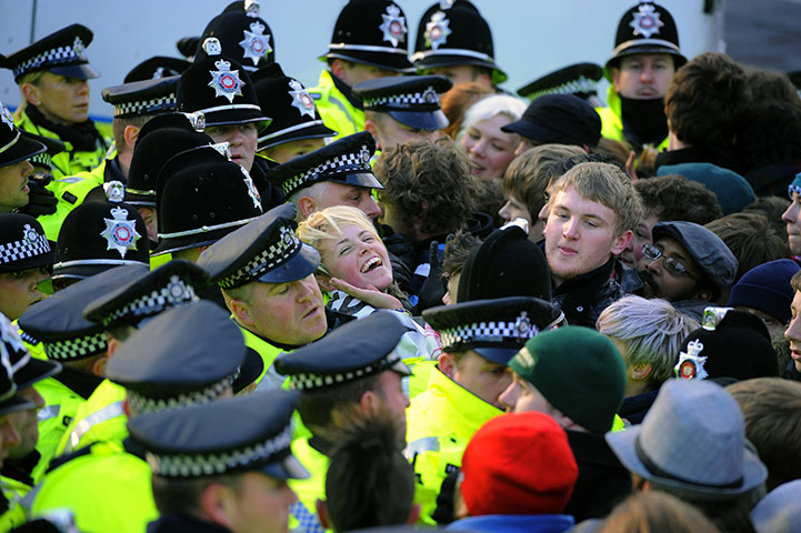 Student demonstrate in Leeds