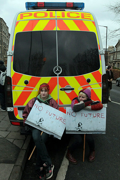 Student protests in Bristol