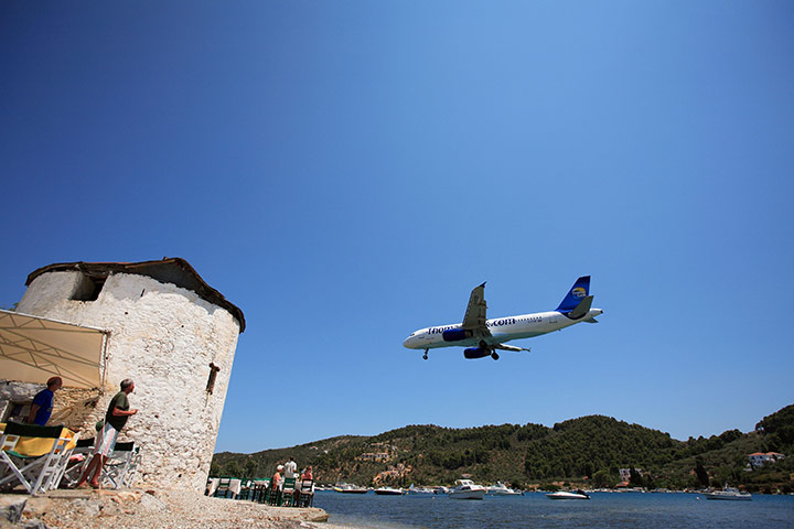 Week In Business: A Thomas Cook holiday charter jet lands at Skiathos.