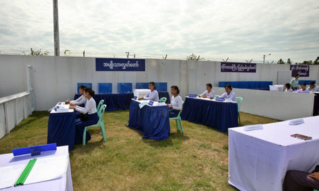 Burma polling station