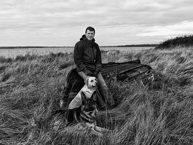 Dogs: Celebrity Photo Ehibition for Guide Dogs Roy Keane - Triggs and Ossie
