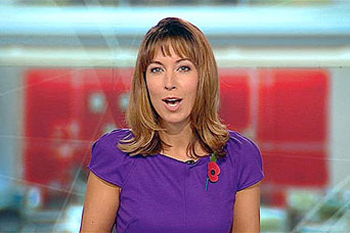 BBC strike: Former GMTV presenter Emma Crosby hosts BBC1's 1pm news bulletin