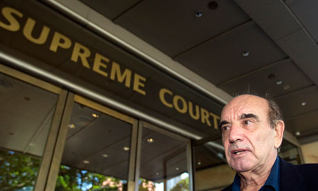 Alan Shadrake arrives at the Supreme Court in Singapore