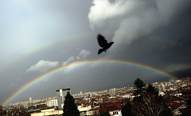 24 hours: double rainbows over sofia