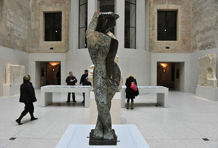 Berlin Museum: View of German artist Marg Moll's sculpt