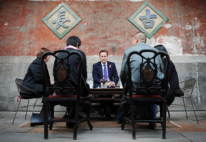 Cameron in China: David Cameron meets social entrepreneurs