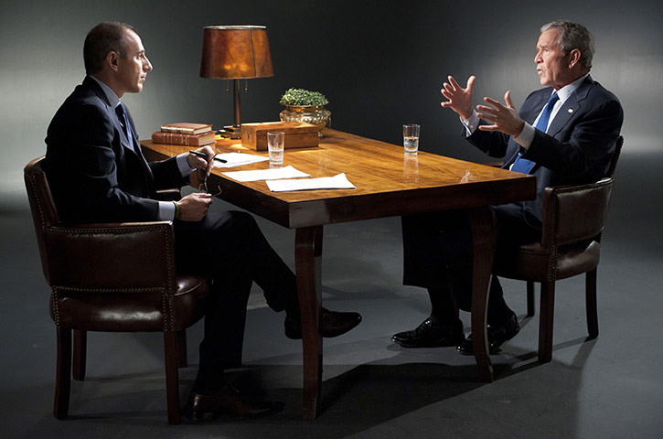 George W Bush: October 2010: NBC News' Matt Lauer speaks with President George W Bush