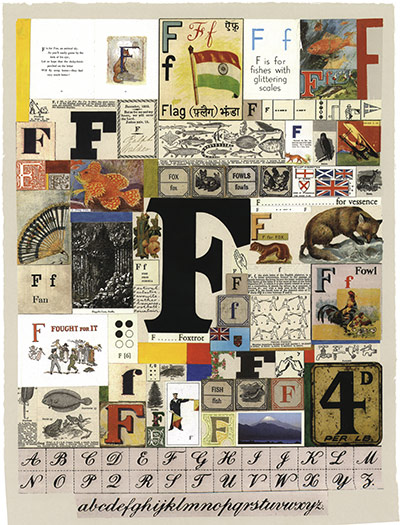Alphabets book: Letter F (Detail), Alphabet.
