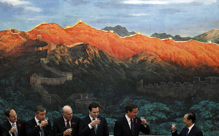 24 hours in pictures: David Cameron and his cabinet ministers in Beijing