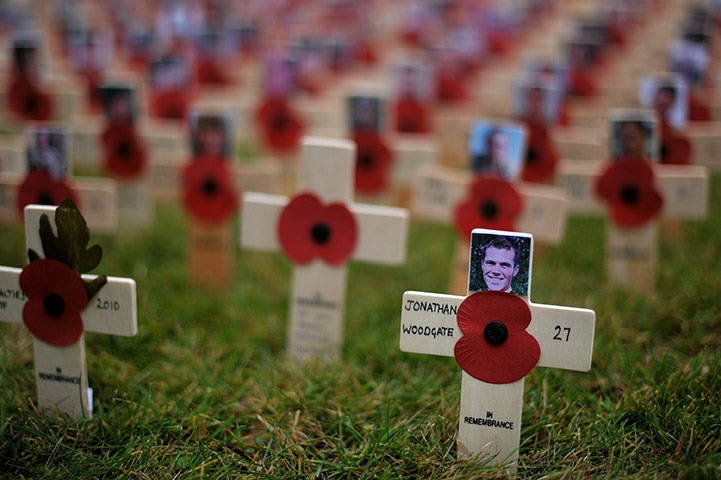 Wootton Bassett :  cross of remembrance in memory of Lance Corporal 