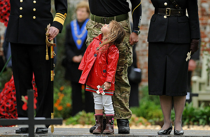 Wootton Bassett : Melanie Patten  stands in front of her father Lance Corporal Ram Patten