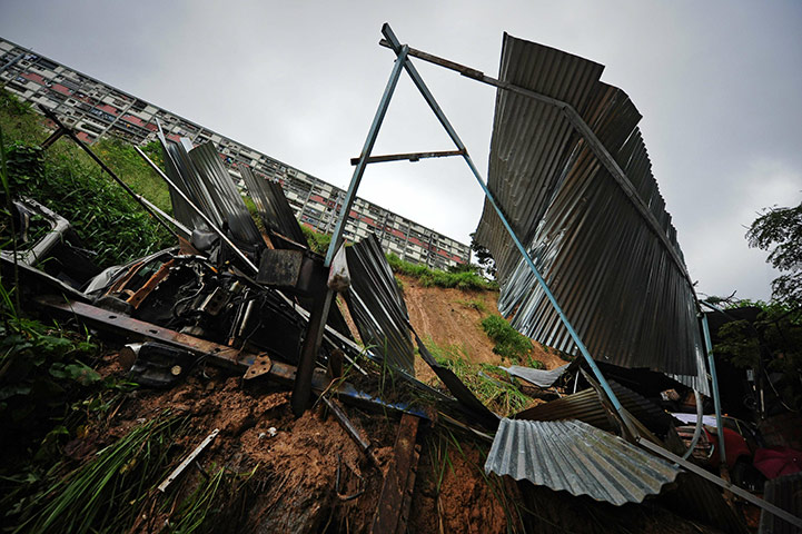Venezuela floods: A destroyed house after a landslide due to heavy rains