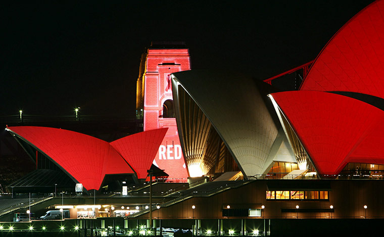 AIDS World day: Sydney Turns RED For World AIDS Day
