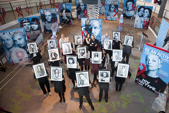 AIDS World day:  The Body Shop 'Be An Activist'  exhibition at City Hall in London