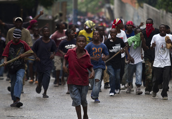 Violence in Haiti: Supporters of presidential candidate Michel Martelly