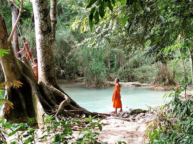 In pictures: Religion: waterfalls near Luang Prabang in Laos