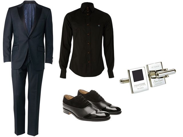 Key trends: LBD: Contrast lapel blue suit