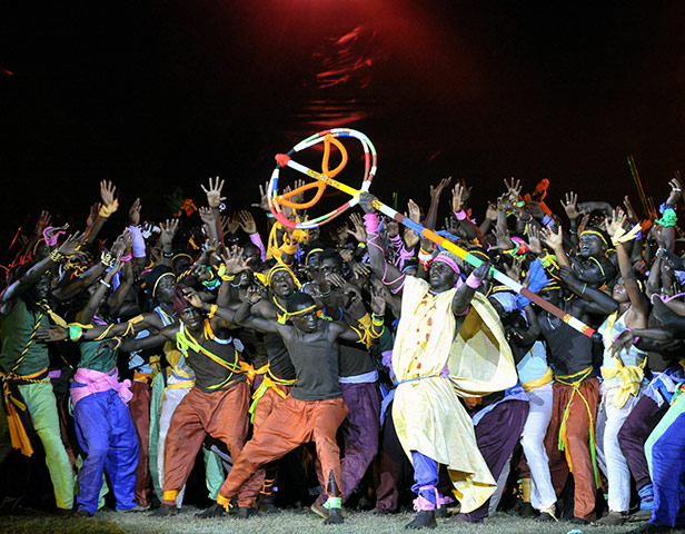 24 Hours in Pictures: Dancers perform at the Leopold Sedar Senghor stadium in Dakar
