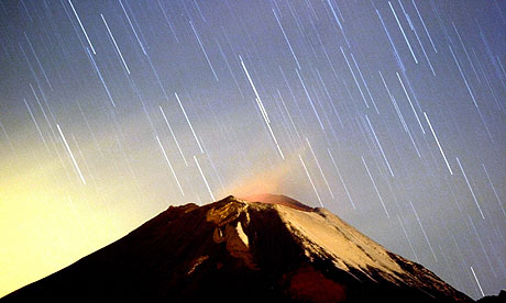 Geminid meteor shower over Mexico