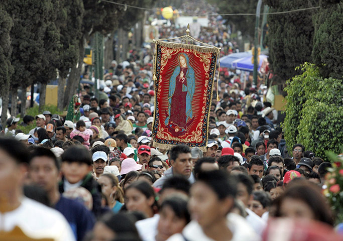 Pilgrims in Mexico City