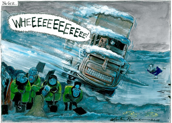 Martin Rowson: Grit shortage