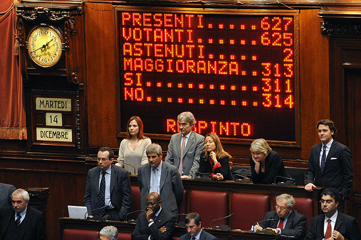 Berlusconi confidence vote: the results are displayed
