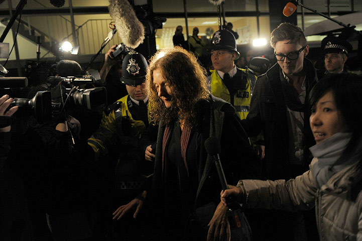 Julian Assange Trial: Christine Assange (C), the mother of Wik