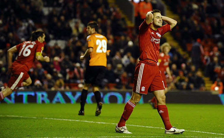 liverpool2: Liverpool's Joe Cole reacts to a missed