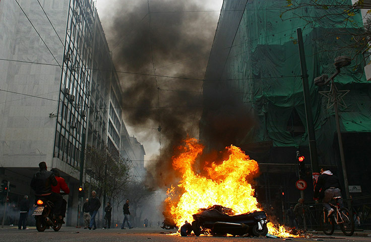 Riots in Athens: Clashes As General Strike Cripples Athens