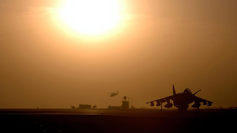 Harrier Jets Cuts: British soldiers in Afghanistan