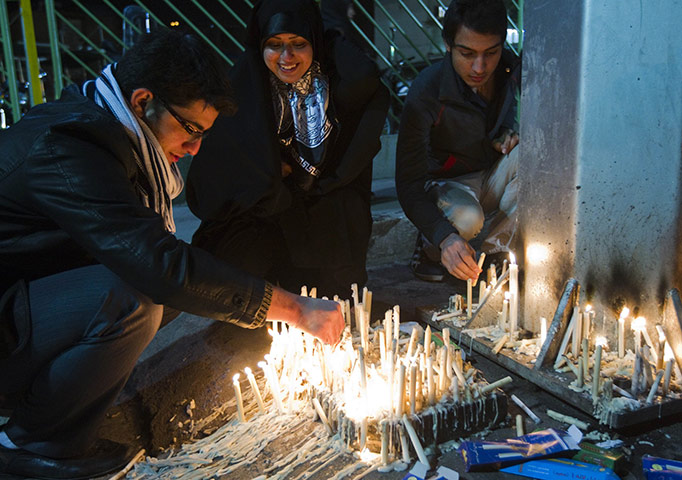 Ashura Religious Festival: Ashura mourners light candles in north Tehran