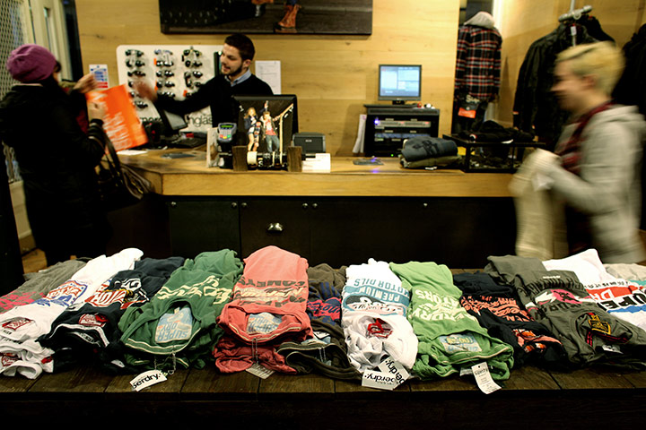 Business Week in Pictures: Shoppers at the Superdry clothing store