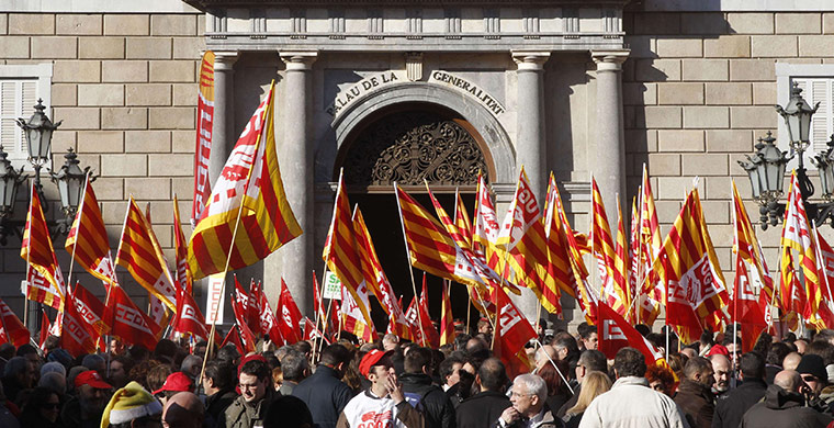 Business Week in Pictures: People protest against the austerity plans undertaken by Government