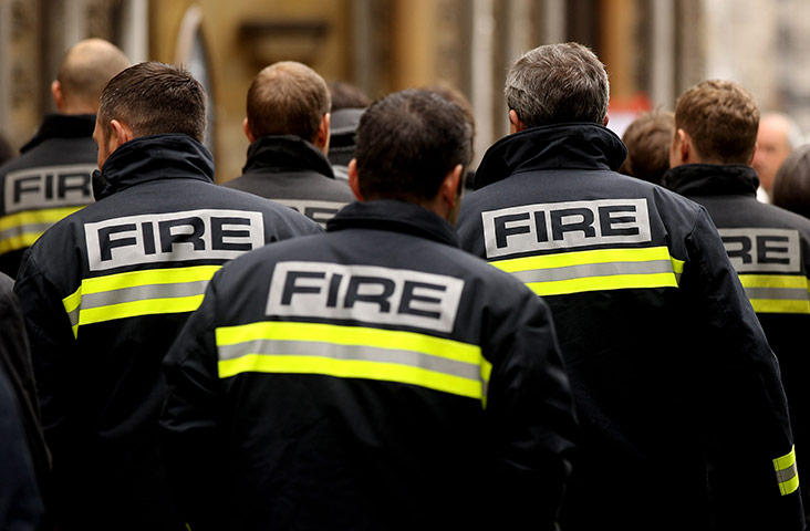 Business Week in Pictures: Firefighters Protest Over Spending Cuts