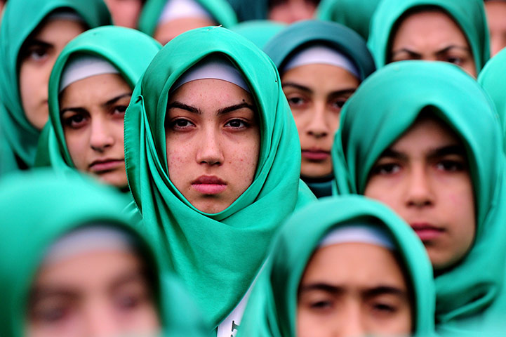 Shia Ashura Update: Turkish women take part in a procession held for Ashura in Istanbul