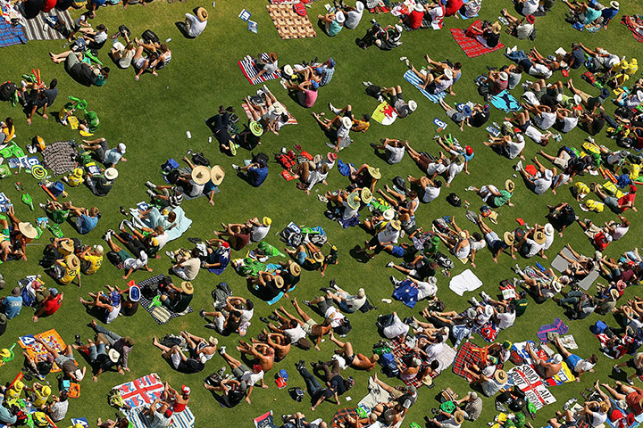 24 hours in pictures: Spectators watch day one of the Third Ashes Test match