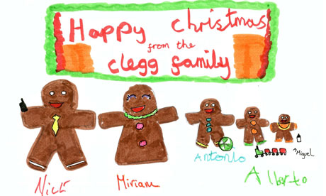 Nick Clegg's Christmas card 2010.