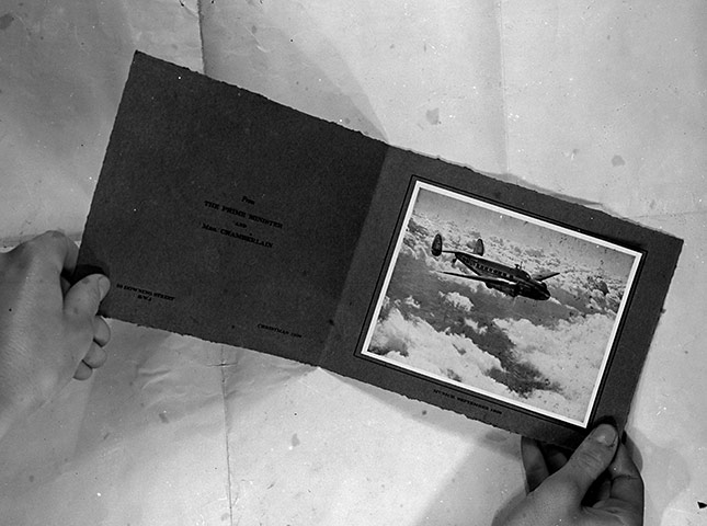 Leader Christmas Cards: Christmas Card - Chamberlain 1938