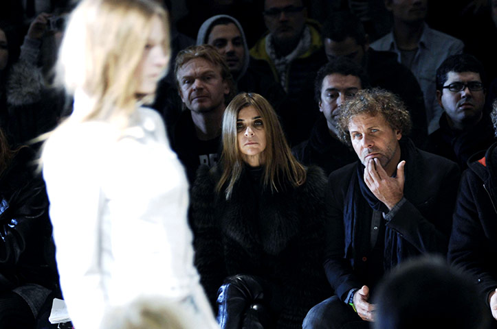 Carine Roitfeld : Carine Roitfeld and Renzo Rosso at the Diesel Black Gold Fashion Show