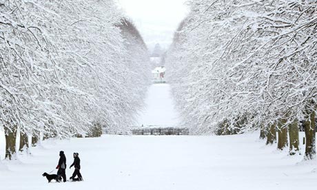 A snow covered Stormont estate is pictur