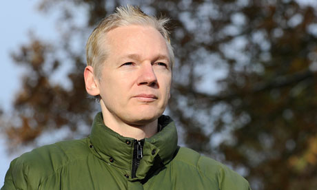 Julian Assange at Ellingham Hall where he is staying