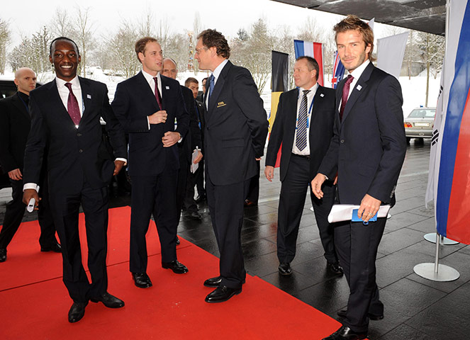 2018 World Cup bid: Prince William and David Beckham arrive at FIFA HQ