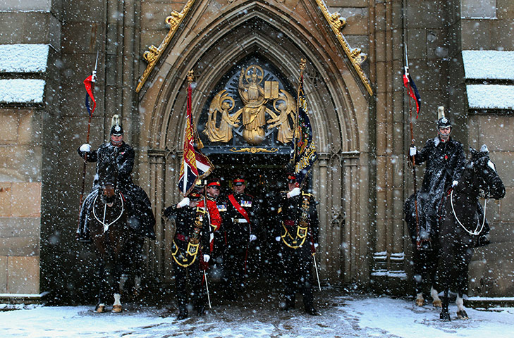 24 hours in pictures: Soldiers of Duke of Lancaster's Regiment leave Blackburn Cathedral