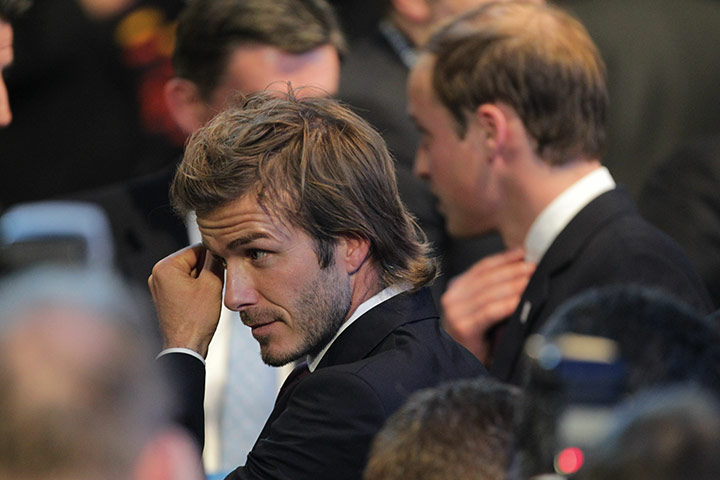 2018 and 2022 reaction: David Beckham reacts after the result