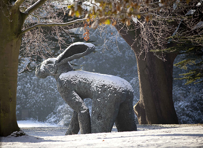 Yorkshire Sculpture Park: Crawling by Sophie Ryder at the Yorkshire Sculpture Park