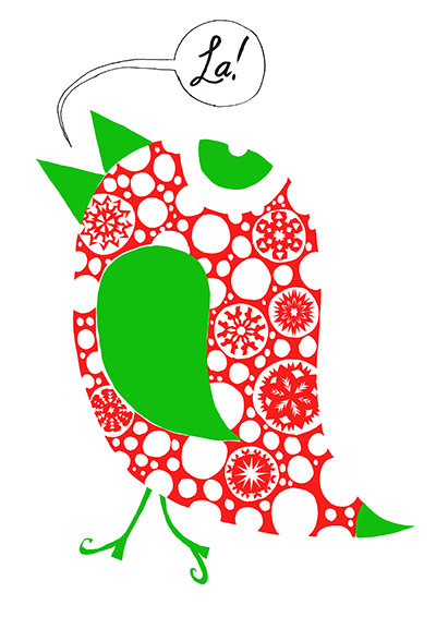 DIY Christmas cards: Hand-drawn robin by Adam Castle