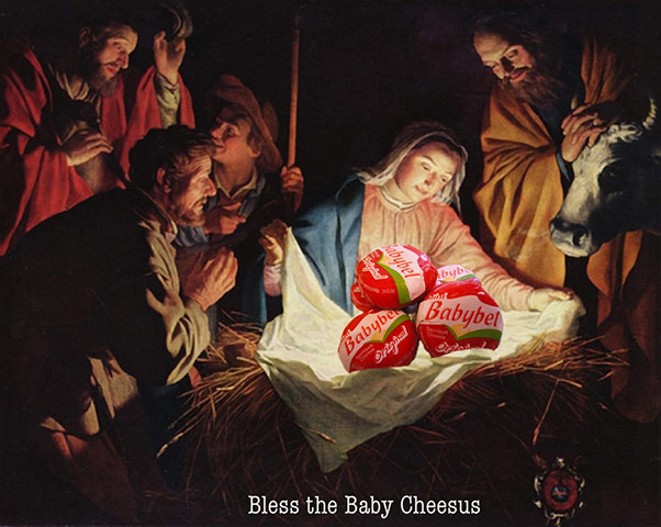 DIY Christmas cards: Cheesy Christmas by optumphotography